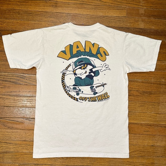 Vans Off The Wall Small Astronaut W Skateboard Skater Double Sided T Shirt EUC - Picture 4 of 6